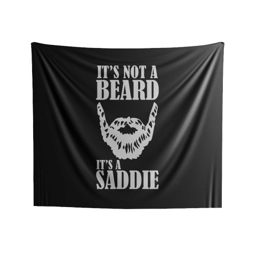 It's Not A Beard It's A Saddle Funny Beard Indoor Wall Tapestries