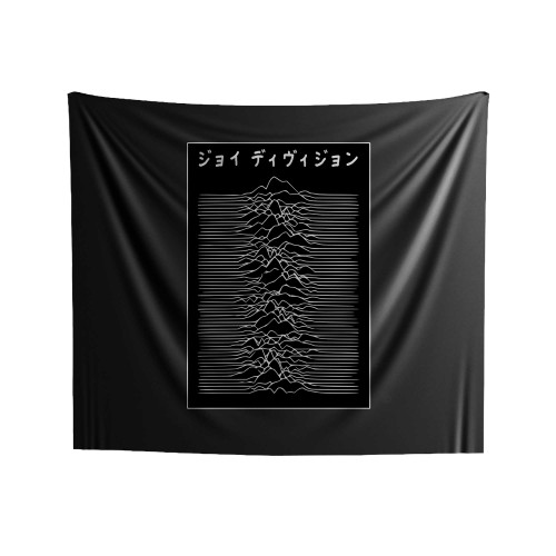 Japanese Joy Division Unknown Pleasures Indoor Wall Tapestries