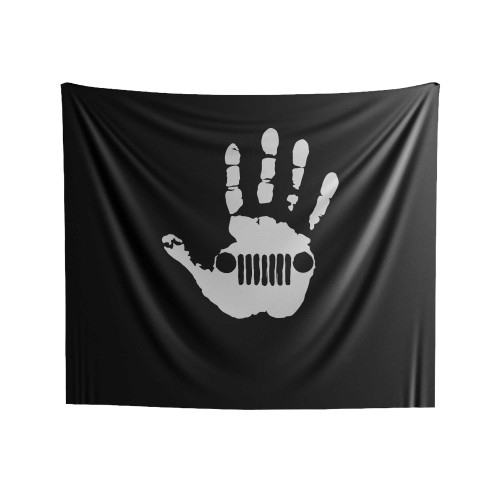 Jeep Hand Indoor Wall Tapestries