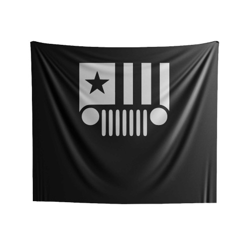 Jeep Stars And Stripes Indoor Wall Tapestries