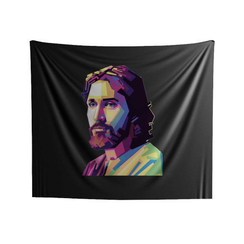Jesus Vector Art Indoor Wall Tapestries