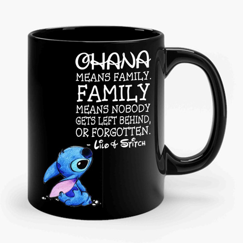 Disney Lilo & Stitch Ohana Family Quote Ceramic Mug