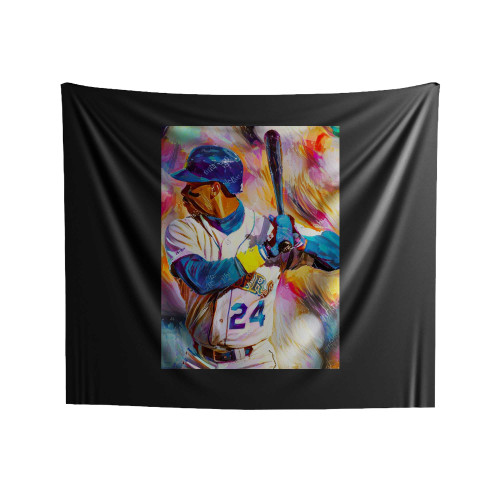 Ken Griffey Art Glasses Indoor Wall Tapestries