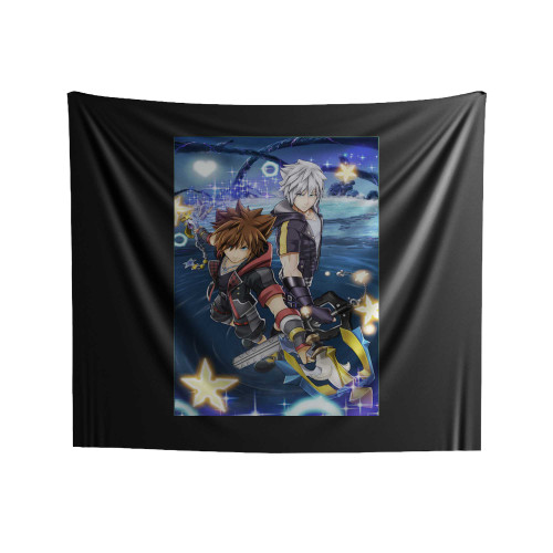 Kh3 Sora And Riku Anime Indoor Wall Tapestries
