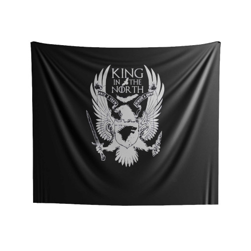 King In The North Always Crow Indoor Wall Tapestries