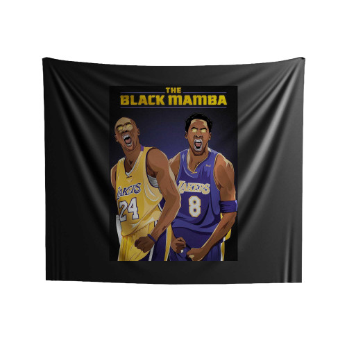 Kobe Bryant 24 And 8 Indoor Wall Tapestries