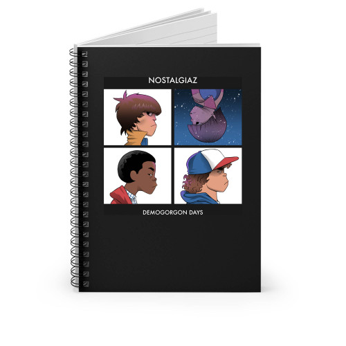 Stranger Things Parody Gorillaz Demogorgon Sci Fi Fantasy 1 Spiral Notebook