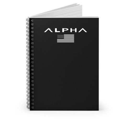 Alpha Usa Flag Spiral Notebook
