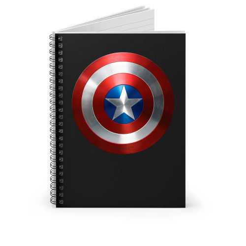Captain America Inspired Spiral Notebook