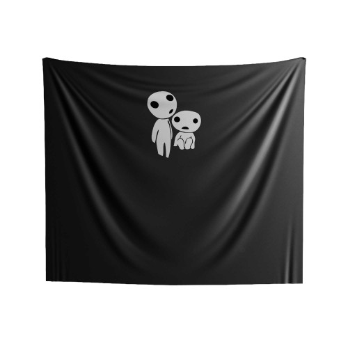Kodama Couple Japanese Indoor Wall Tapestries