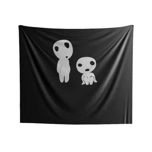 Kodama Couple Japanese Folklore Indoor Wall Tapestries