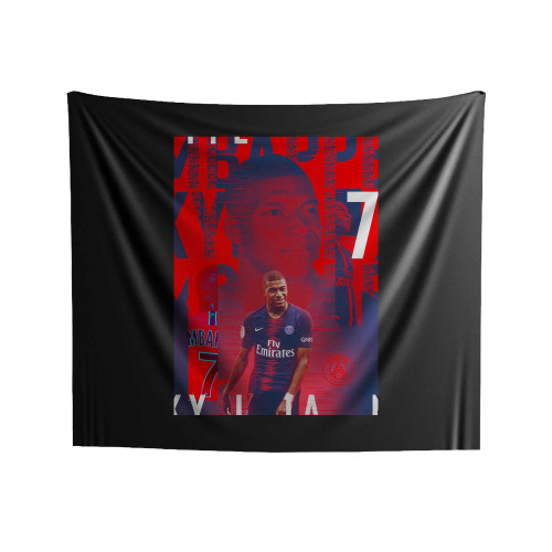 Kylian Mbappe Cover Art Indoor Wall Tapestries