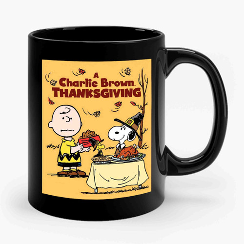 The Peanut Gang Charlie Brown Thanksgiving Ceramic Mug