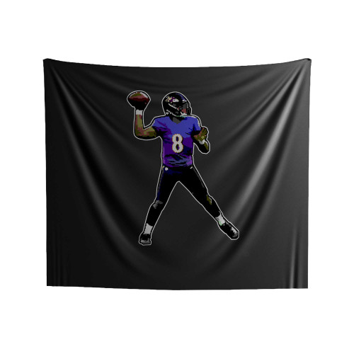 Lamar Jackson Indoor Wall Tapestries