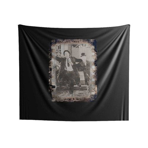 Laurel & Hardy Retro Film Strip Way Out West Indoor Wall Tapestries