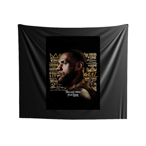 Lebron James Lakers Quote Indoor Wall Tapestries