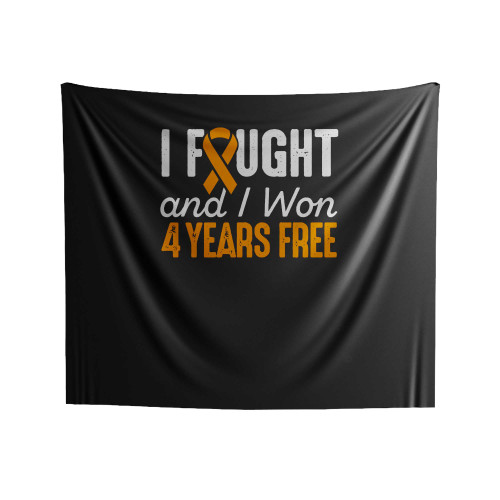 Leukemia Cancerversary 4 Years Free Indoor Wall Tapestries