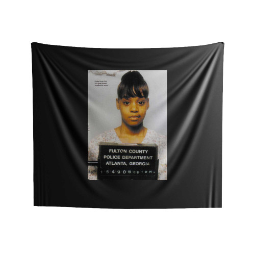 Lisa Lopes Mugshot Indoor Wall Tapestries