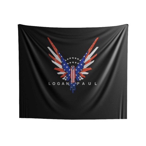 Logan Paul Bird Maverick American Flag Logo 2 Indoor Wall Tapestries