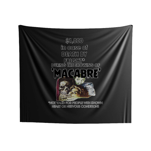 Macabre William Castle Horror Classic Movie Indoor Wall Tapestries