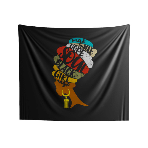 Mad Hustle Dope Soul Black Girl Magic Indoor Wall Tapestries
