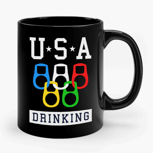Usa Drinking Team Funny Olympics Party Beer Pong Alcohol Vodka Ceramic Mug
