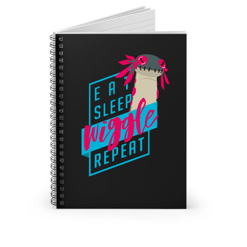 Eat Sleep Wiggle Repeat Monster Hunter Spiral Notebook