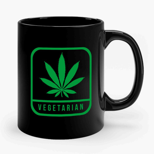 Vegetarian Cannabis Weed Marijuana Funny 2 Ceramic Mug