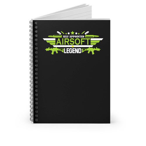 Funny Airsoft Legend Guns & Gear Spiral Notebook