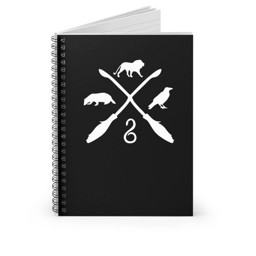Harry Potter Hogwarts Houses Gryffindor Ravenclaw Slytherin Hufflepuff Quidditch Spiral Notebook