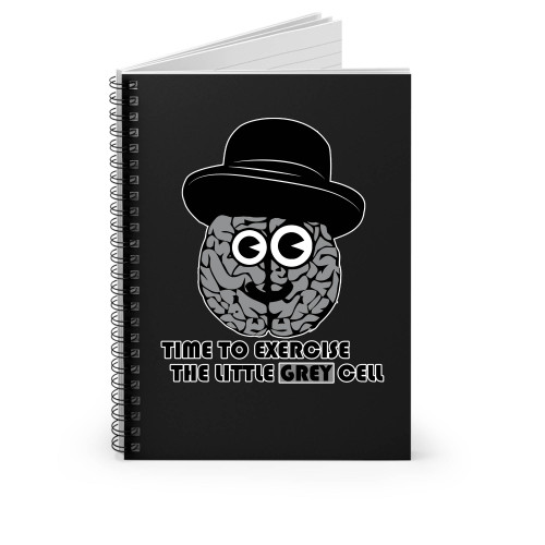 Hercule Poirot Exercise The Little Grey Cells Spiral Notebook