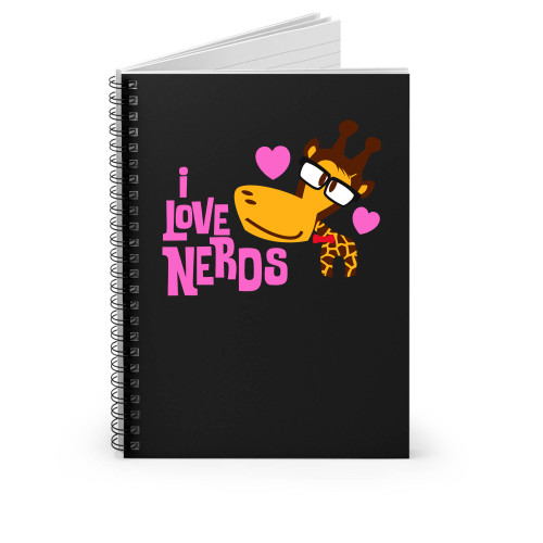 I Love Nerds Funny Spiral Notebook