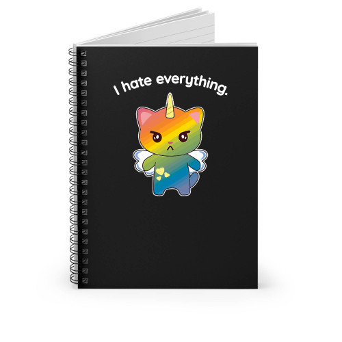 Magical Kitten I Hate Everything Spiral Notebook