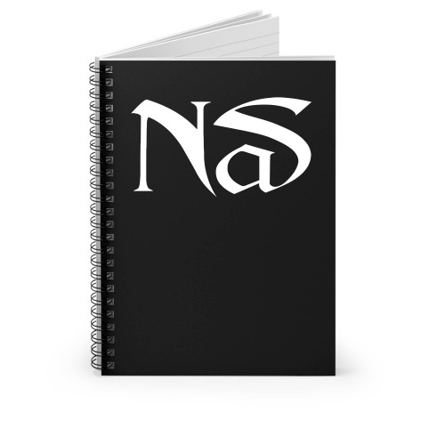Nas White Logo Spiral Notebook