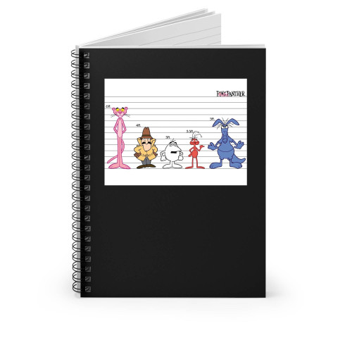 Pink Panther Height Comparison Chart Spiral Notebook