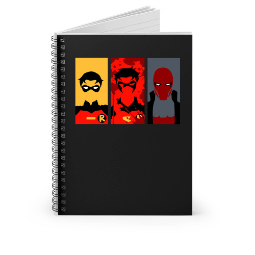 Robin Change Face Deadpool Spiral Notebook