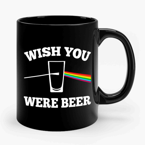 Wish You Were Beer Beer Rainbow Glasses Ceramic Mug