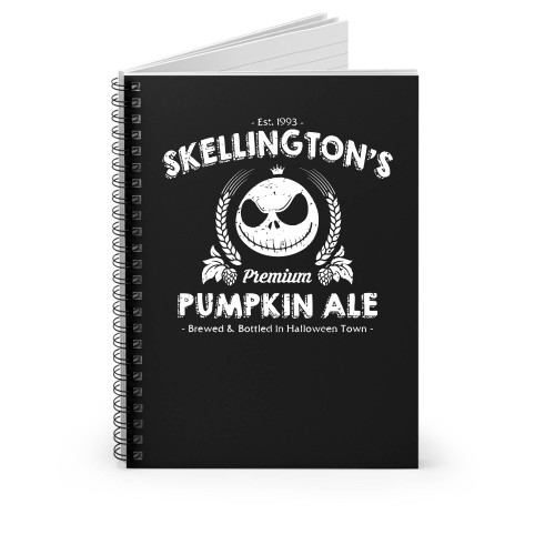 Skellington's Pumpkin Ale Nightmare Before Christmas Spiral Notebook