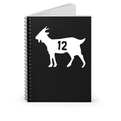 Tom Brady The Goat 12 Spiral Notebook