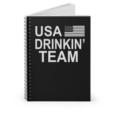 Usa Drinkin' Team Funny Spiral Notebook