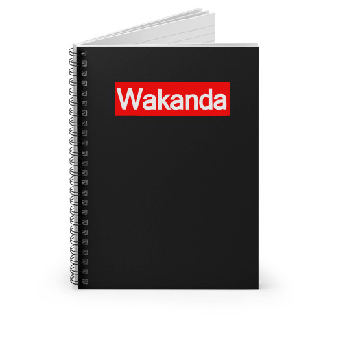 Wakanda Red Box Logo Black Panther Spiral Notebook
