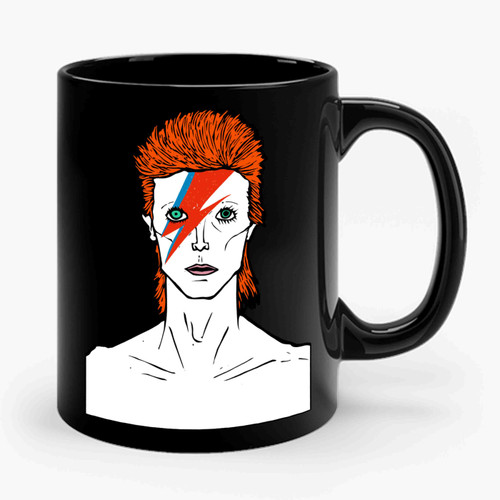 Ziggy Stardust David Bowie Illustrated Ceramic Mug