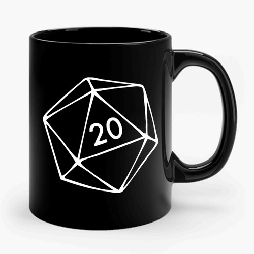 20 Sided Dice Ceramic Mug