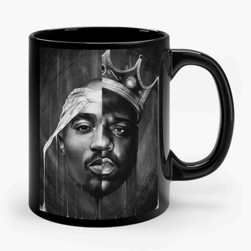 2pac Notorious Big Split Face Ceramic Mug