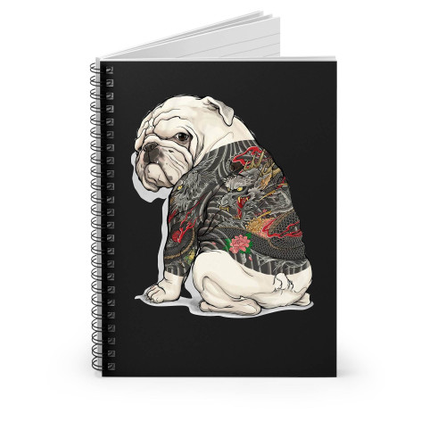 Bull Dog Yakuza Tattoo Spiral Notebook
