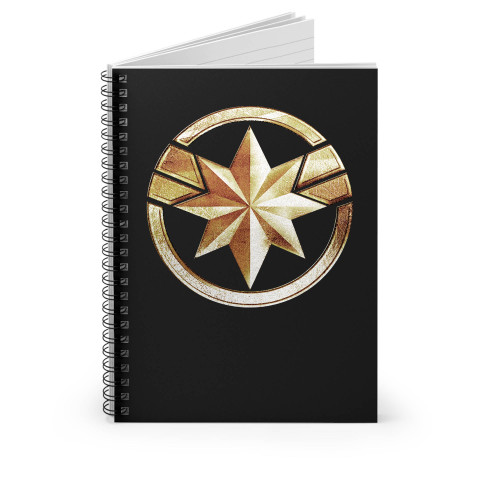 Captain Marvel Badge Soft Fitted Spiral Notebook