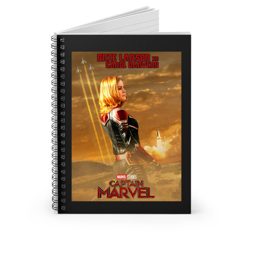 Captain Marvel Brie Larson Spiral Notebook