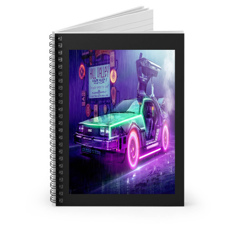 Car Back To The Future Spiral Notebook