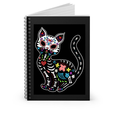 Cat Dia De Los Gatos Spiral Notebook