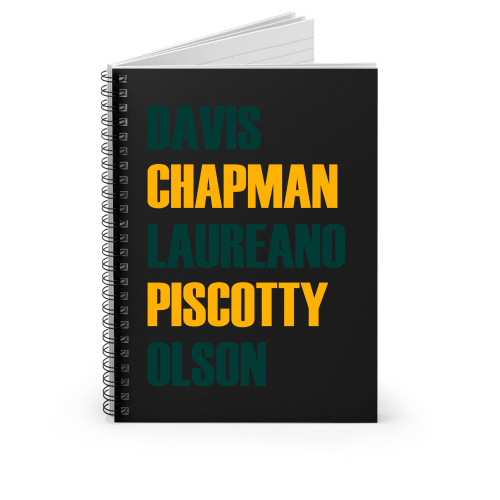 Davis Chapman Laureano Piscotty Olson Athletics Players Spiral Notebook